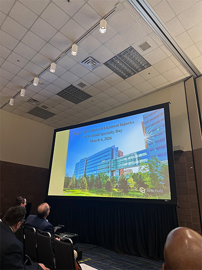 In March, 2026, Dr Catalano lectured on Finger MP joint Collateral Ligament Repair at the Annual American Academy of Orthopedic Surgeons meeting in New Orleans.